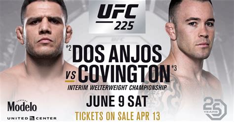 Keep up to date on all things mma with us. UFC 225: Rafael dos Anjos vs. Colby Covington Fight ...