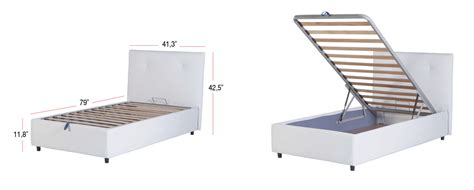 Classic in style and made with 100% pine wood construction, the twin platform bed is a strong and reliable bed option for your home with strong wood slat support for spring, memory foam, or latex mattresses. Osaka Lift Up Storage Bed Leather Textile Twin by Sunset