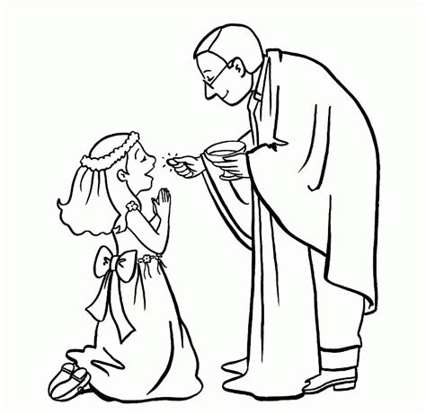 By holy family worship catholic press. First Holy Communion Coloring Pages - Coloring Home