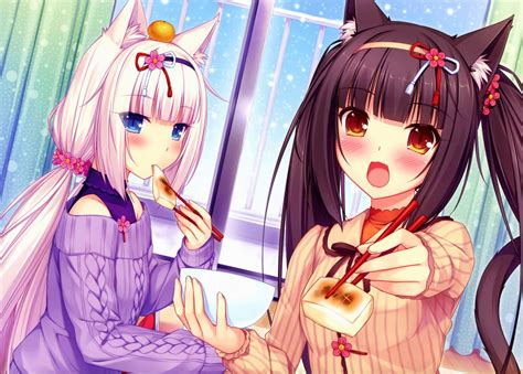 Looking for the best anime neko wallpapers? Chocolat (Neko Para), Anime Girls, Neko Works, Animal Ears ...