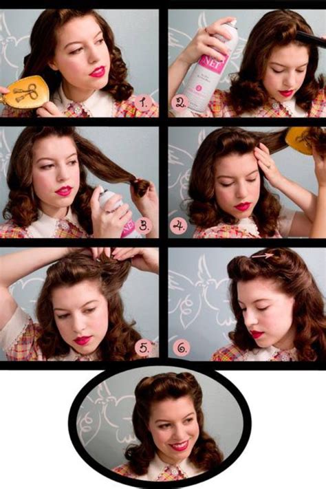 There is always something special about the air of the past. Easy Hairstyle | 1940s hairstyles, Vintage hairstyles, 40s ...