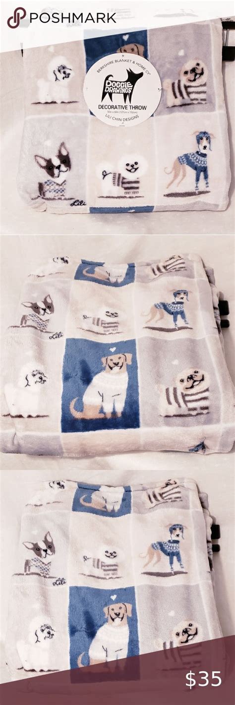 It is a little blanket perfect for my dog when she sleeps on the couch. Lili Chin Doggie Drawings Blanket in 2020 | Doggy ...