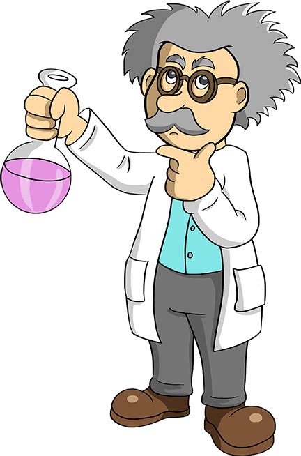 Female scientist png clipart resolution: How To Draw Cartoon Scientist - Cartoon Scientist Drawing ...