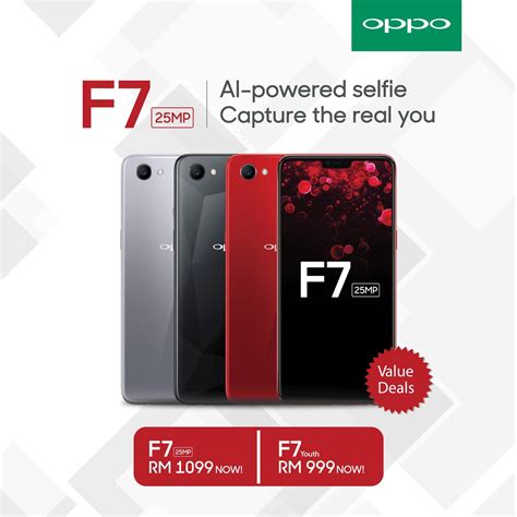 Oppo f7 kini di pasaran malaysia mulai 19 april 2018. Harga Jualan Oppo F7 Dan F7 Youth Dikemaskini - Kini ...