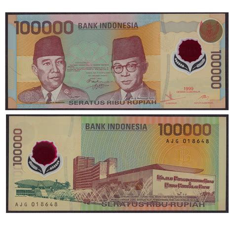 This currency rates table lets you compare an amount in indonesian rupiah to all other currencies. Jual Uang Kuno 100000 Rupiah Tahun 1999 Polymer UNC 2 Pcs ...