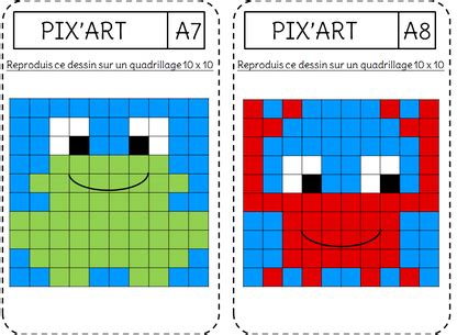 Fiche de prep pixel art : Reproduction - le Pixel art - L ecole de crevette | Pixel ...