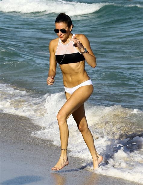 Frosinone, lazio, italy height:5 7? Katie Cassidy wearing a Black & White Bikini in Miami - KAYUTY