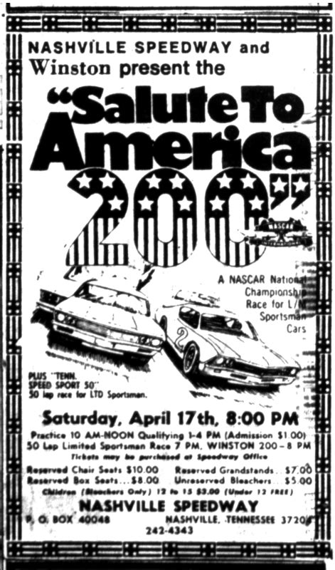 Below is a cumulative running tally of how many stage points drivers have earned this year, as well as their stage wins — a stage win will provide an additional bonus point per win of the postseason. Bench Racing From the Volunteer State: April 17, 1976 ...