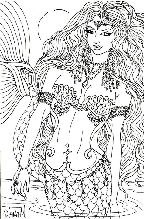 Top 100 fantasy sea creatures coloring pages. Enchantment | Coloring Pages | Pinterest | Mermaid ...