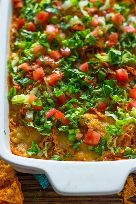 Easy dorito casserolegonna want seconds. Doritos Chicken Casserole | Gimme Delicious