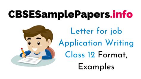 You can use the cover letter as a way to highlight some of the skills and most relevant experiences you have that connect to the job application and build upon what you put in. Letter for job Application Class 12 Format, Examples ...