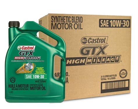 Castrol® gtx® high mileage motor oil is a synthetic blend oil, for vehicles with more than 75,000 miles on the odometer. Castrol GTX High Mileage 10W30 5L Case Pack | Walmart Canada