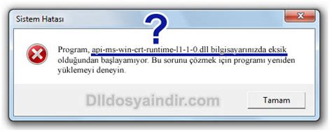 If not, click on the link below. api-ms-win-crt-runtime-l1-1-0.dll - DLL Dosya İndir