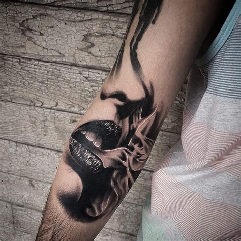 It makes some beautiful tattoos. Woman smoke by Scott Wyness Lord Nelson Tattoos Chester UK ...