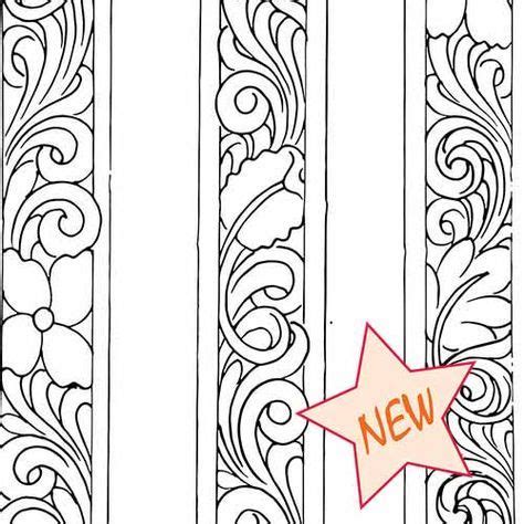 The carving pattern can be printed on a piece of paper. Ribbon Scroll Three Belt Pattern | Leather tooling ...