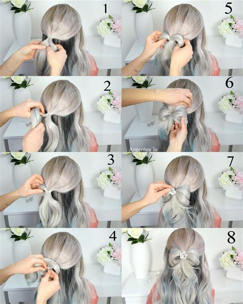 Easy hairstyles for long hair up hairstyles long hair easy updo long bob updo simple hair updos easy wedding hairstyles easy any girl with curly hair knows the struggle of trying to tame your mane. Simple and Easy Bow Hairstyle for long hair Step by Step 🎀 ...