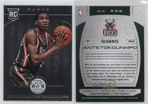 It is still early in his career, yet people speculate he will be a future hall of famer and nba champion. 2013 Totally Certified #236 Giannis Antetokounmpo ...