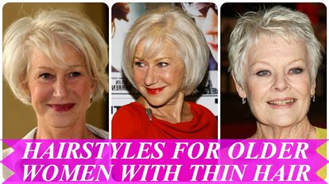 Keep it draped over the shoulder for timeless style. Latest hairstyles for older women with thin hair - YouTube
