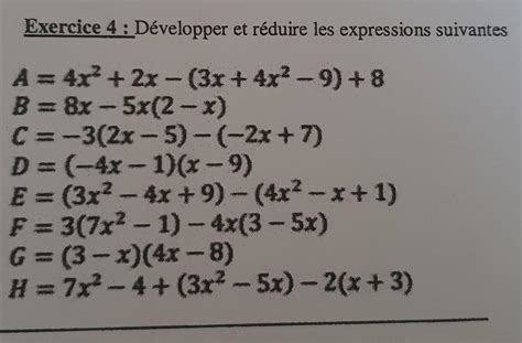 Pouvez vous m'aider svp ?Développer et réduire les expressions ...