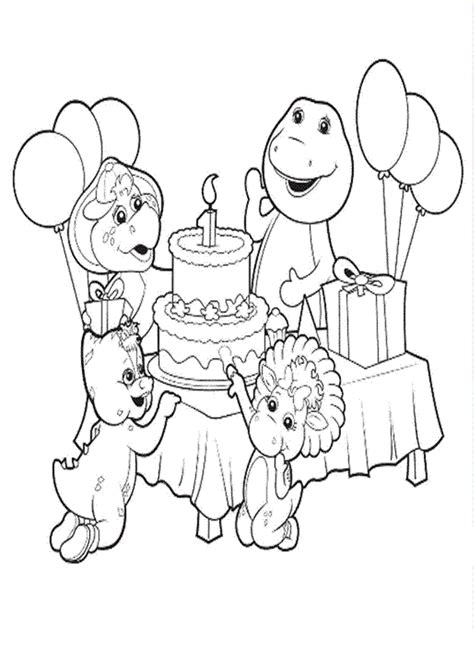 Free, printable barney coloring pages. Barney Birthday Coloring Pages - Coloring Home