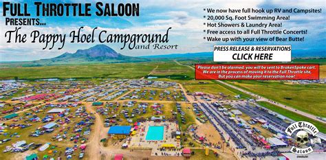 Across from full throttle saloon. FTS Presents The Pappy Hoel Campground and Resort - Full ...