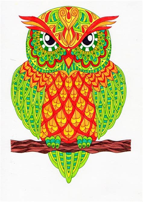 Most recent coloring pages more images. Owl zentangle coloring | Coloring pages, Hand made ...