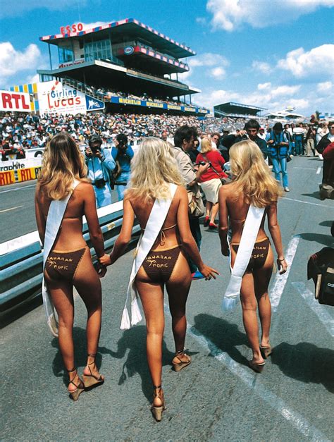 These 2 girls were the only ones dancing and everyone was watching. The Hawaiian Tropic girls strut their stuff at Le Mans in ...