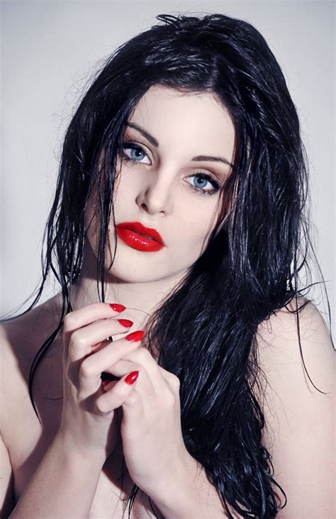 43+ trendy hair blue eyes black. Pale skin, dark hair, blue eyes and stunning red lips ...