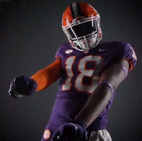 (0 ) clemson tigers #89 max may men's orange ncaa elite colloge football jersey. Clemson's Purple Uniforms — UNISWAG