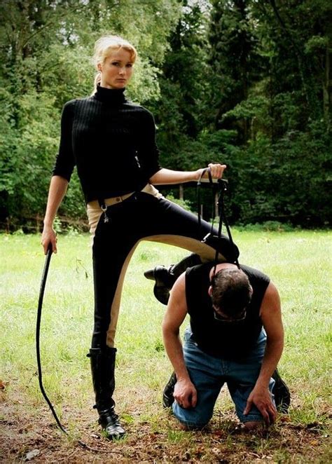 Consists of hoof boots and gloves, panties, tutu dress, choker and applier stockings and bow for hair (not shown). Mistress out riding | Kinky Kritters | Pinterest | Mistress