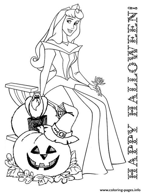 Disney princess coloring pages free printable disney princess. Cute Princess Disney Halloween Coloring Pages Printable