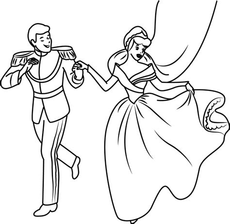 Print vertically arranged separately from the mask printing horizontal masks. Prince Charming And Cinderella Coloring Page - Free ...