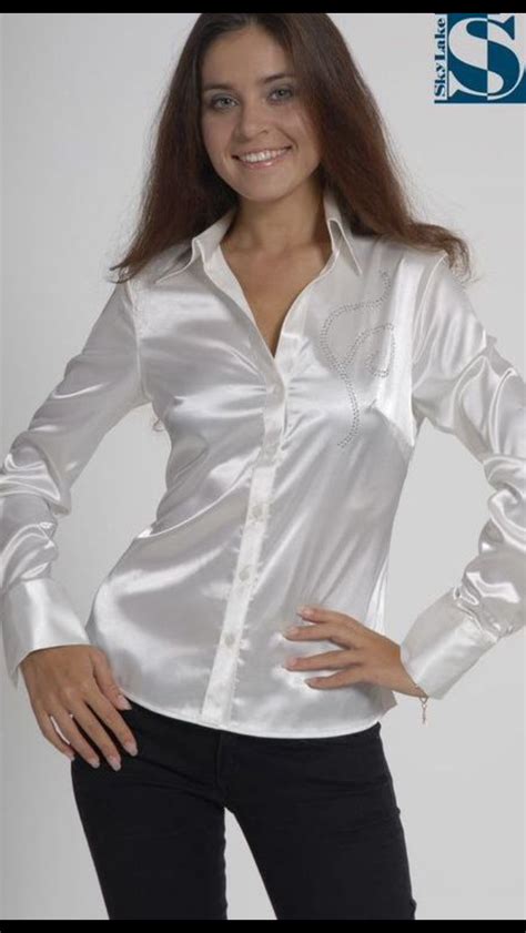 White satin blouses for women. Pin auf Shirts