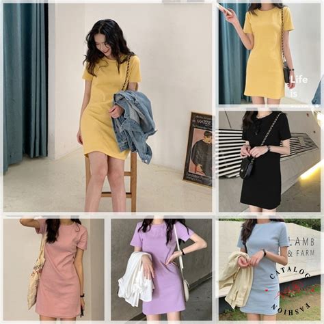 874 likes · 8 talking about this. ชุดมินิเดรสคอกลมแขนสั้นสีพาสเทล 5สี ทรงเข้ารูป | Shopee ...