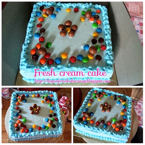 The only difference between cake and bread was. Sweet red cherry: Tempahan kek birthday: Kek Freshcream