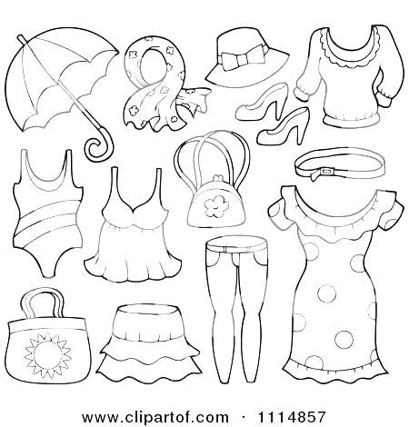 Browse your favorite printable clothes coloring pages category to color and print and make your own clothes coloring book. Summer Clothes Coloring Pages at GetDrawings | Free download