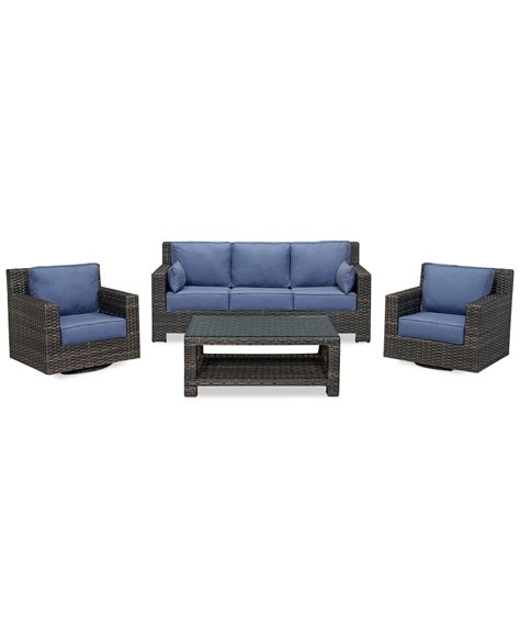 Click for more color options. Viewport Outdoor Wicker 4-Pc. Seating Set (1 Sofa, 2 ...