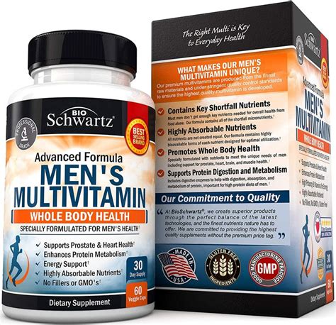 Vitamin supplements, a balanced diet, adequate sleep and exercise are ways to achieve mental clarity. Men's Multivitamin Advanced Formula with Zinc, A, B, C, D3 ...