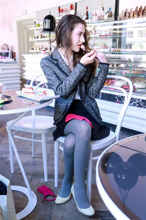 Brunette dped in fishnet stockings and gloves. #3 Ways to Wear the Fishnets this Winter | Tights outfit ...