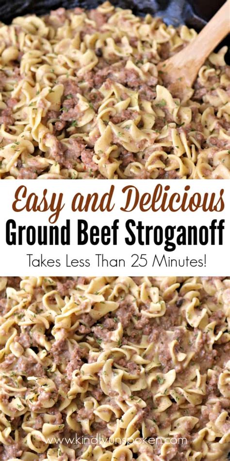 If you are following a medically restrictive diet, please consult your doctor or registered dietitian before preparing this recipe for personal. Easy Ground Beef Stroganoff (25-Minute Meal) - Kindly Unspoken