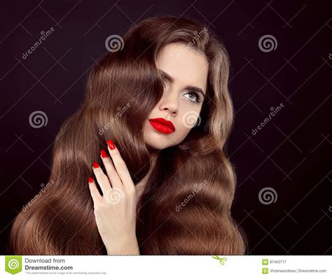 Wavy hair can be refined with a burst fade. Healthy Wavy Hair. Beautiful Model Girl, Beauty Portrait ...