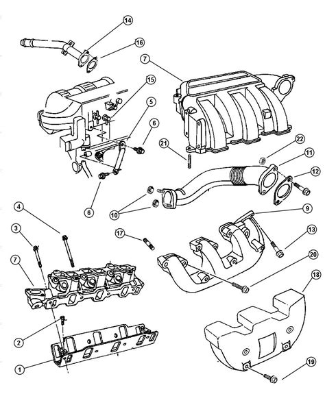 Stratus rhd 1999 wiring diagrams. Chrysler Voyager Gasket. Intake manifold. Plenum, plenum ...