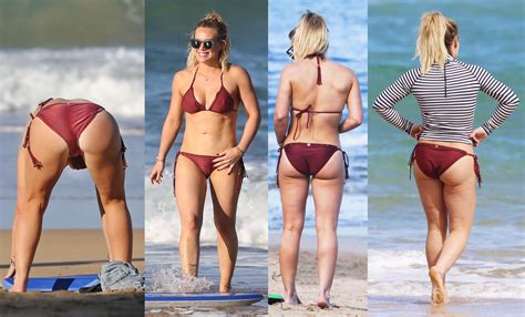 Camel toe plagues women who wear yoga pants, snug jeans, or chic shorts, and it renders clothes unwearable. Endsville: Hilary Duff at the beach