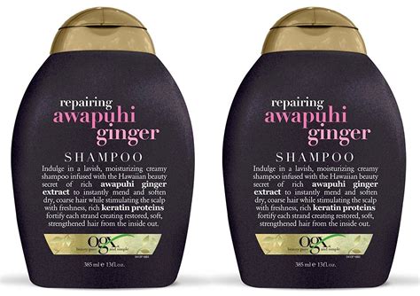 This hair serum, made from natural ingredients, adds fragrant oils that also promote growth. (OGX) Organix Shampoo Awapuhi Ginger 13oz (2 Pack ...