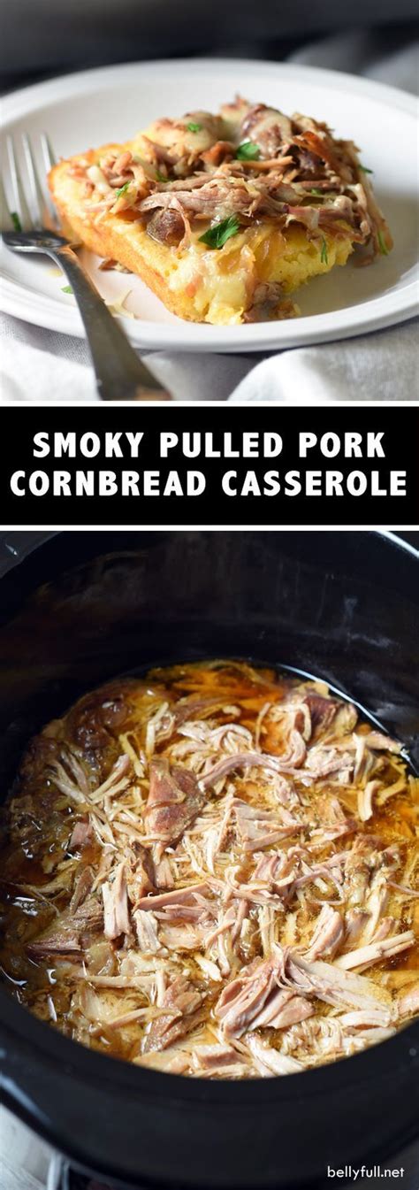 You'll notice there are both bacon drippings and butter in this cornbread recipe. Sweet & Smoky Pulled Pork Cornbread Casserole | Recipe ...