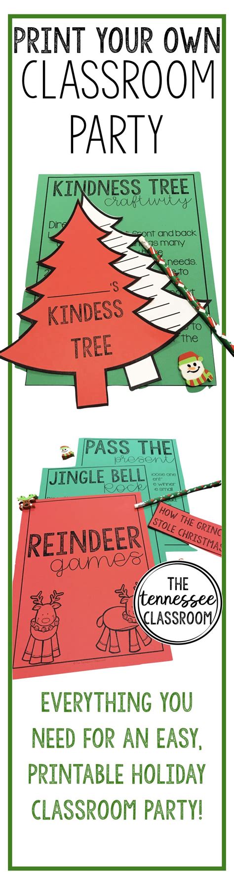 Are you a virtual teacher? Holiday Party Printable Activity Pack | Christmas party ...