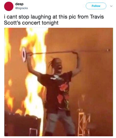 Easily add text to images or memes. Original Tweet | Travis Scott's Concert Pic | Know Your Meme