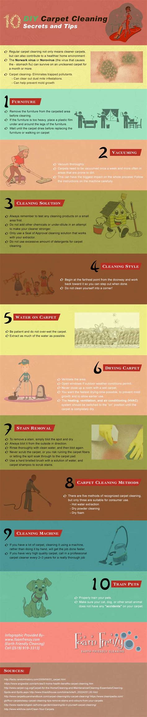 Carpet cleaning solutions for high traffic areas. DIY Carpet Cleaning Tips | InfographicSubmission.com