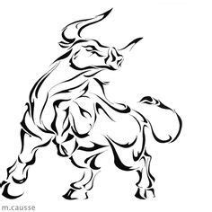 Black tribal zodiac taurus tattoo. tattoo toro - Buscar con Google | Bull tattoos, Taurus ...