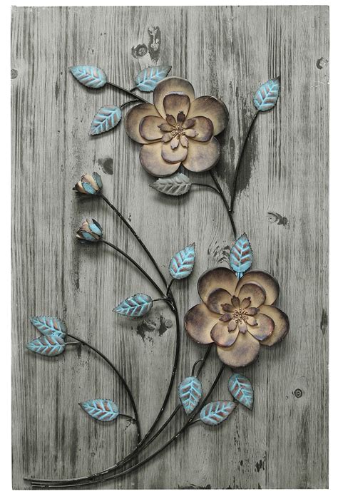 Add this hand crafted and hand painted piece to a gallery wall for a touch of charm. Rustic Floral Wall Decor II | Stratton home decor, Rustic house, Rustic home decor